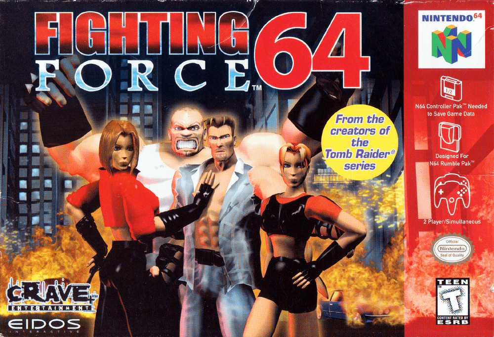 Fighting Force 64 box art for Nintendo 64